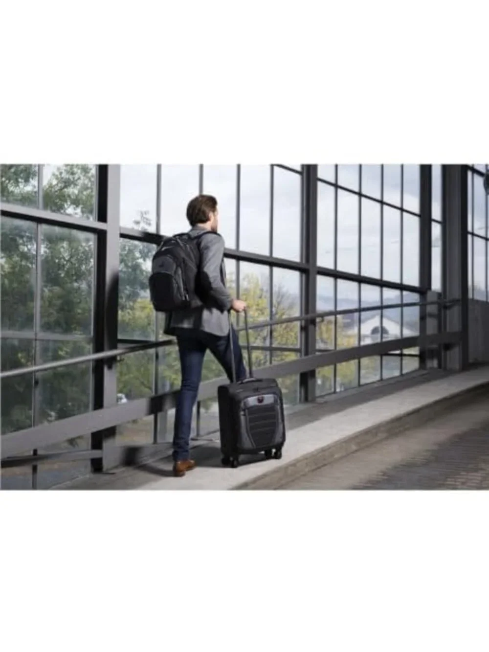 Stylish 16-Inch Laptop Backpack for Men & Women, Black/Grey, Durable & Versatile
